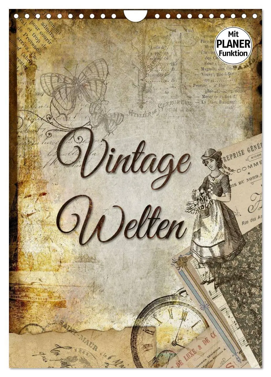 Cover: 9783516435238 | Vintage Welten (Wandkalender 2026 DIN A4 hoch), CALVENDO...
