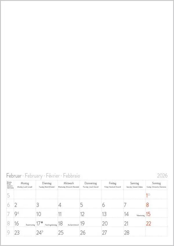Bild: 9783731885238 | Foto-Malen-Basteln A4 weiß Notice 2026 | Verlag Korsch | Kalender