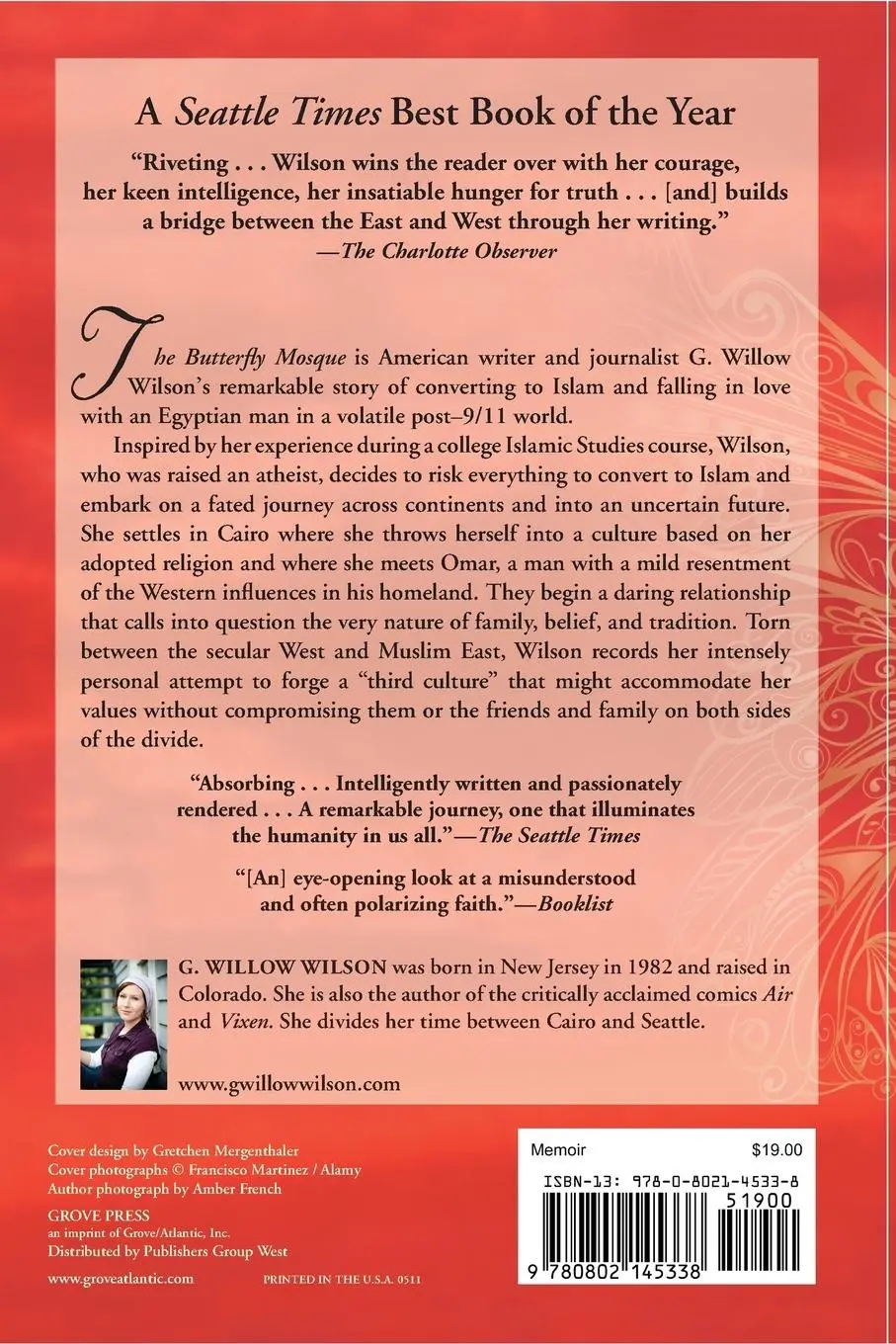 Rückseite: 9780802145338 | The Butterfly Mosque | G Willow Wilson | Taschenbuch | Englisch | 2011