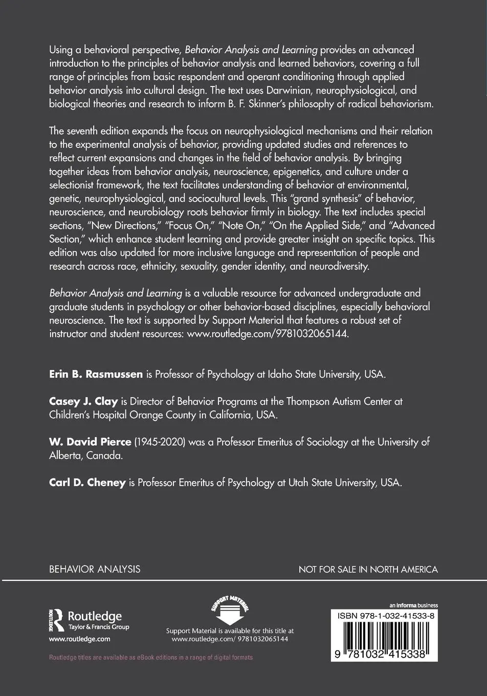 Rückseite: 9781032415338 | Behavior Analysis and Learning | Erin B. Rasmussen (u. a.) | Buch
