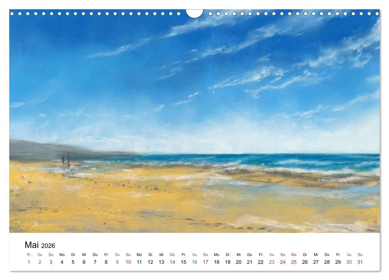 Bild: 9783457955338 | Das Meer in Pastellkreide (Wandkalender 2026 DIN A3 quer), CALVENDO...