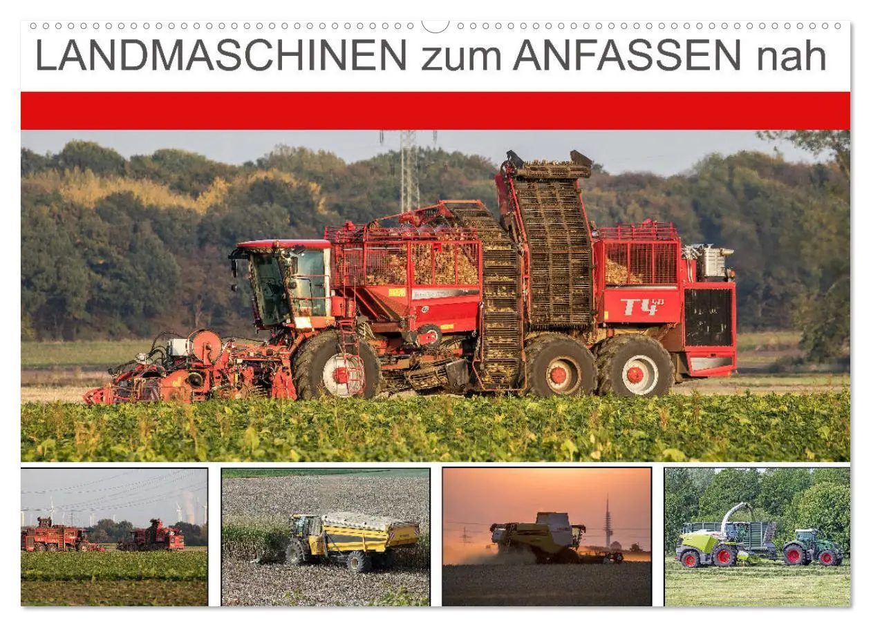 Cover: 9783516045338 | Landmaschinen zum Anfassen nah (Wandkalender 2026 DIN A2 quer),...