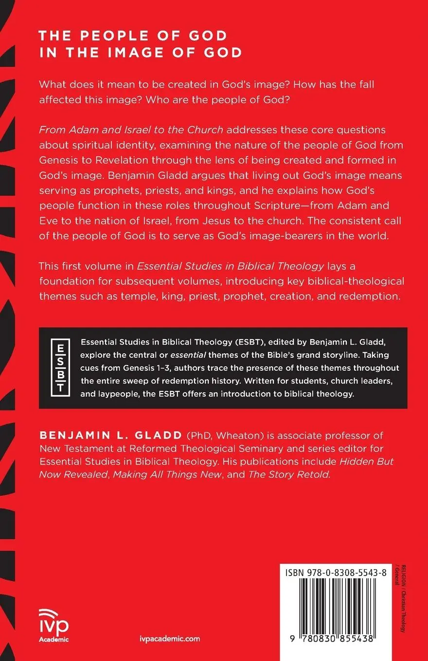 Rückseite: 9780830855438 | From Adam and Israel to the Church | Benjamin L. Gladd | Taschenbuch