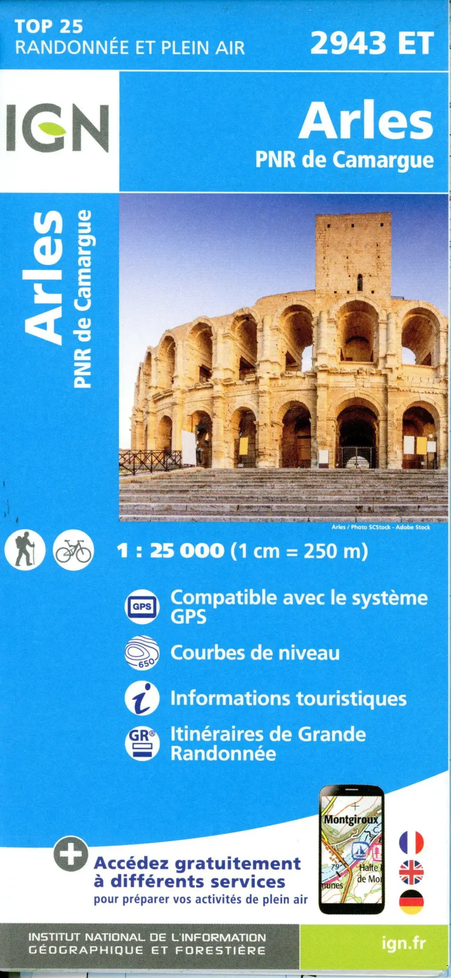 Cover: 9782758555438 | 2943ET Arles PNR Camargue | 1:25000 | (Land-)Karte | Französisch