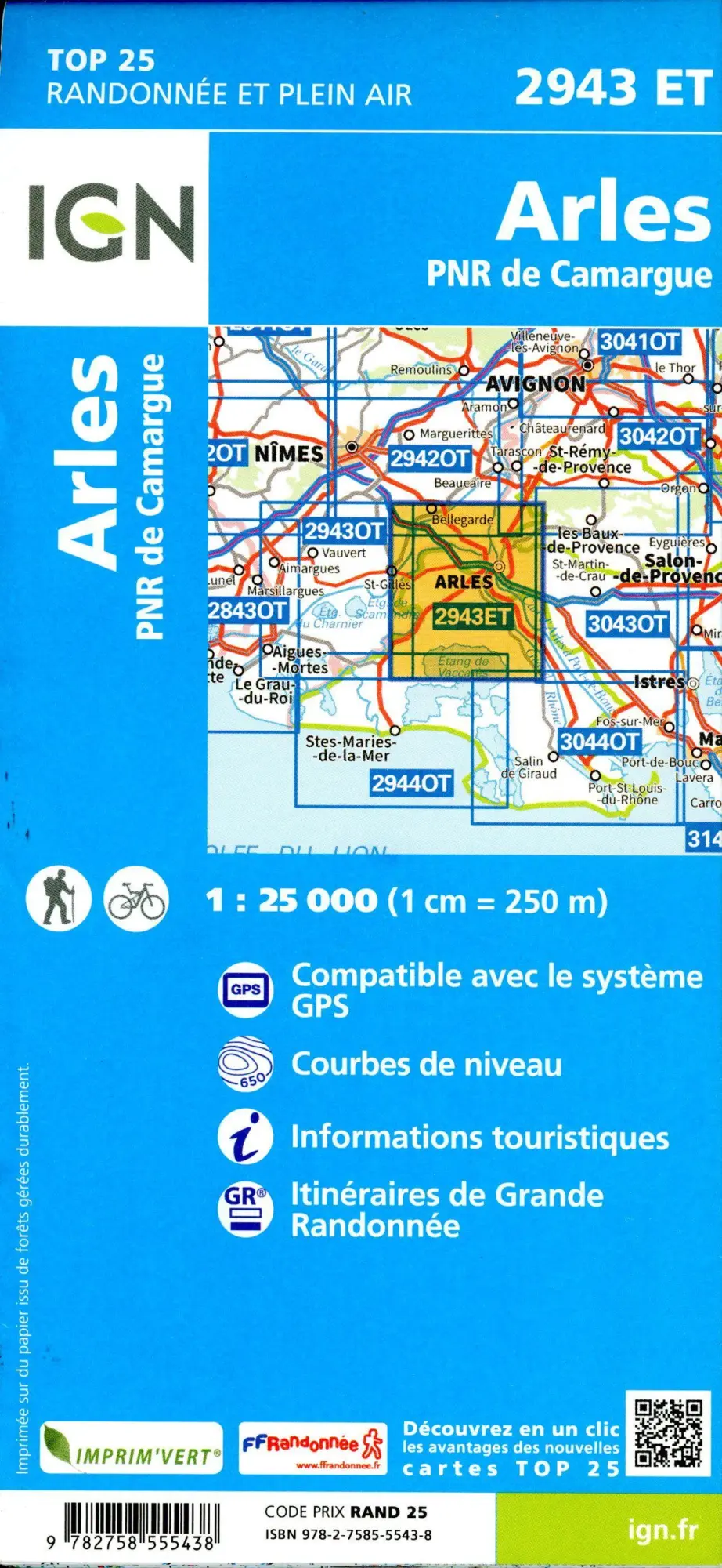 Bild: 9782758555438 | 2943ET Arles PNR Camargue | 1:25000 | (Land-)Karte | Französisch