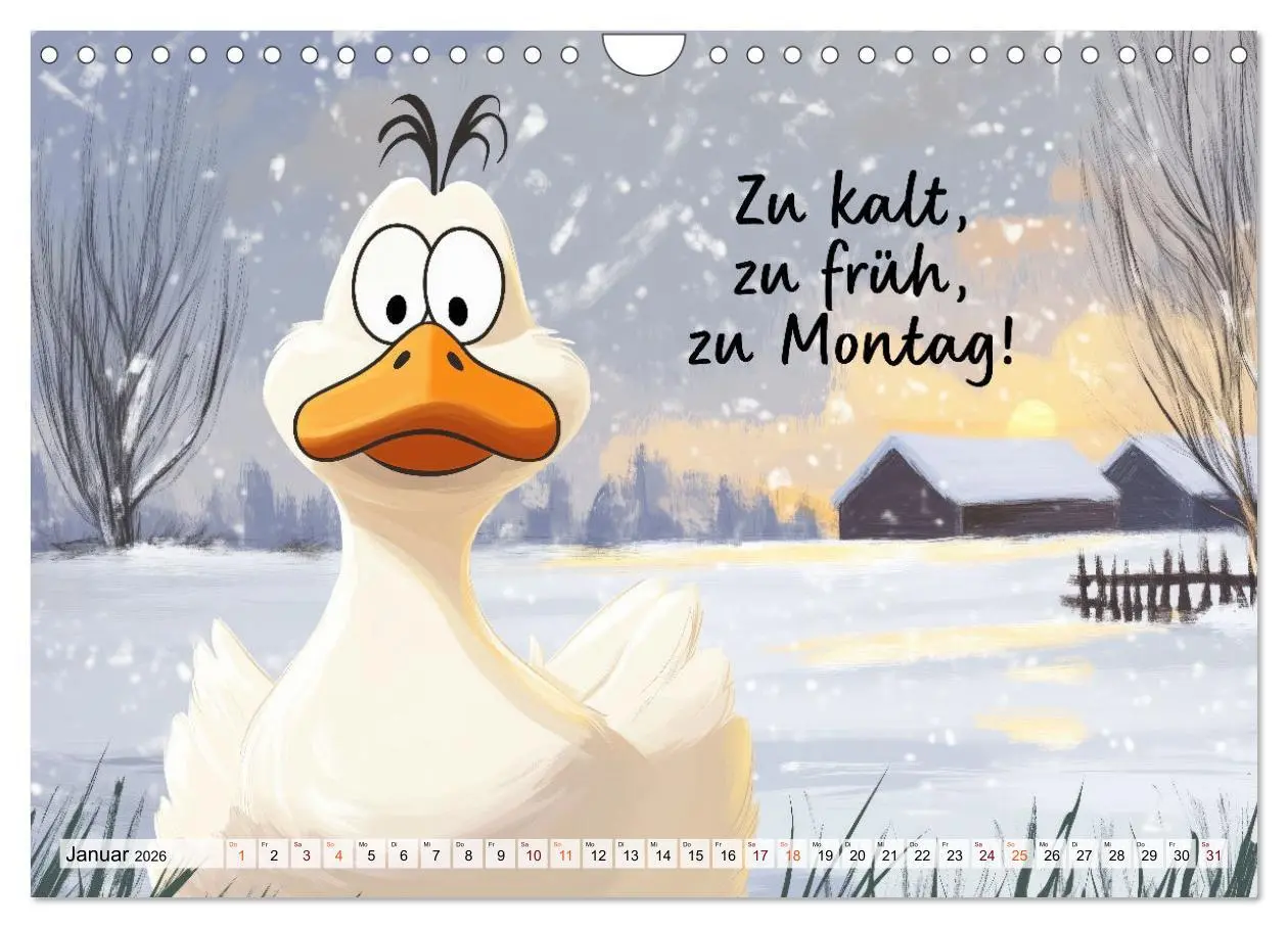Bild: 9783457315538 | Gans coole Sprüche (Wandkalender 2026 DIN A4 quer), CALVENDO...