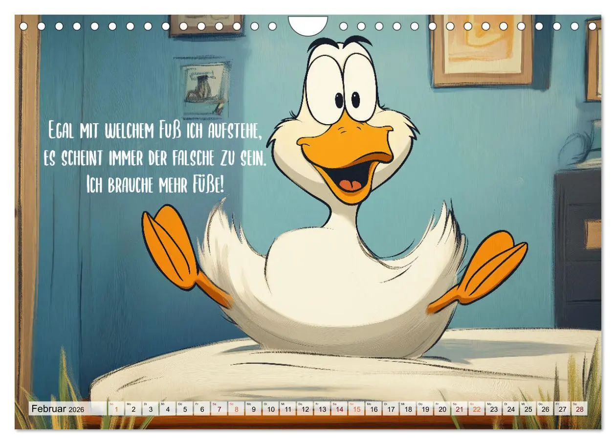 Bild: 9783457315538 | Gans coole Sprüche (Wandkalender 2026 DIN A4 quer), CALVENDO...