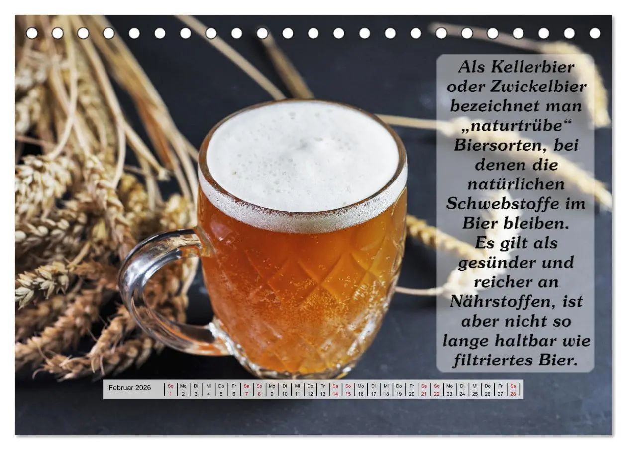 Bild: 9783457625538 | Wissenswertes über Bier (Tischkalender 2026 DIN A5 quer), CALVENDO...