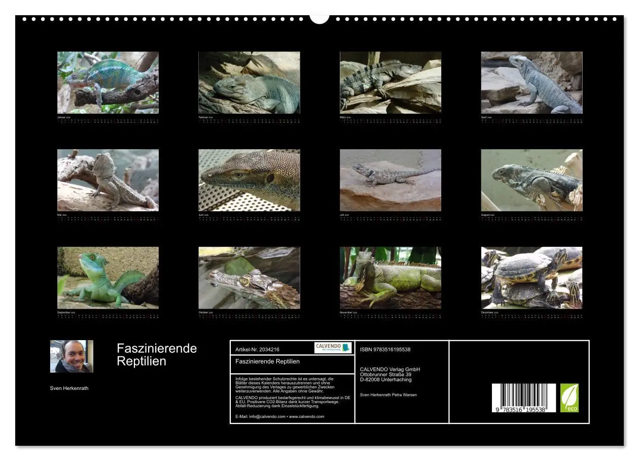 Bild: 9783516195538 | Faszinierende Reptilien (hochwertiger Premium Wandkalender 2026 DIN...