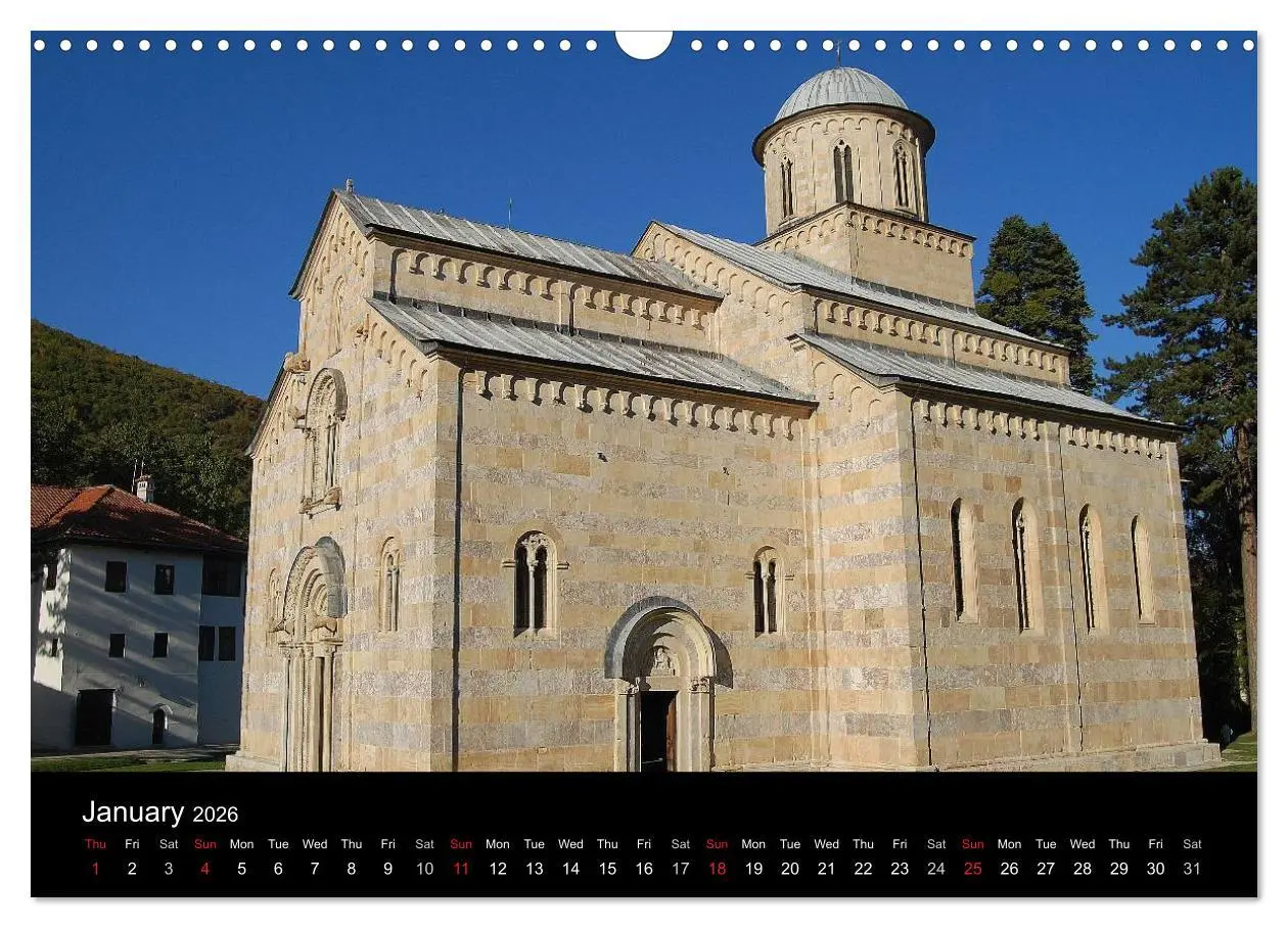 Bild: 9783516575538 | Monuments of Kosovo 2026 (Wall Calendar 2026 DIN A3 landscape),...