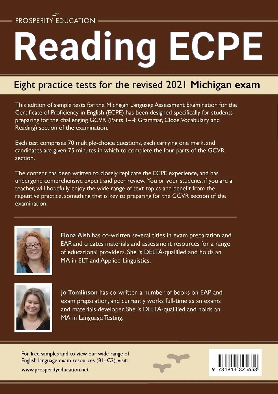 Rückseite: 9781913825638 | Reading ECPE | Eight practice tests for the revised 2021 Michigan exam