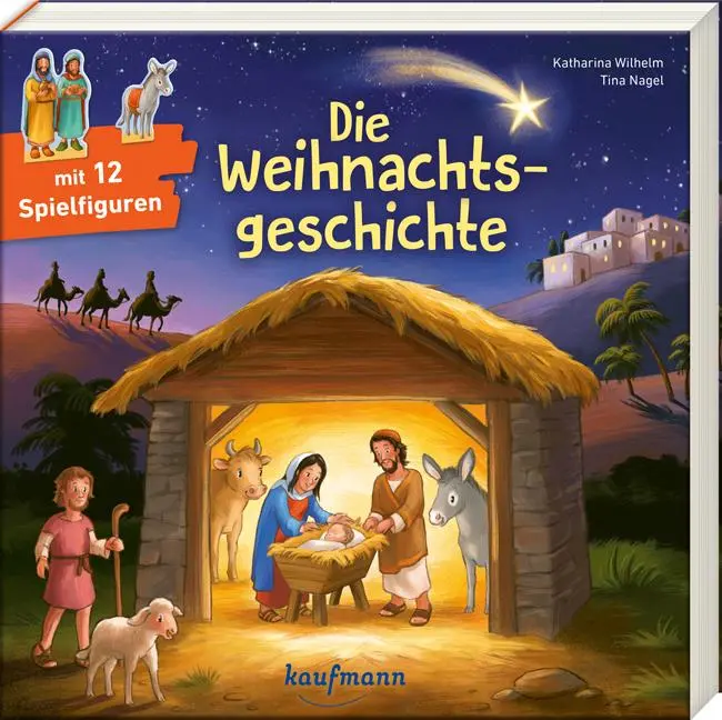 Cover: 9783780665638 | Die Weihnachtsgeschichte | Bilderbuch mit 12 Spielfiguren | Wilhelm