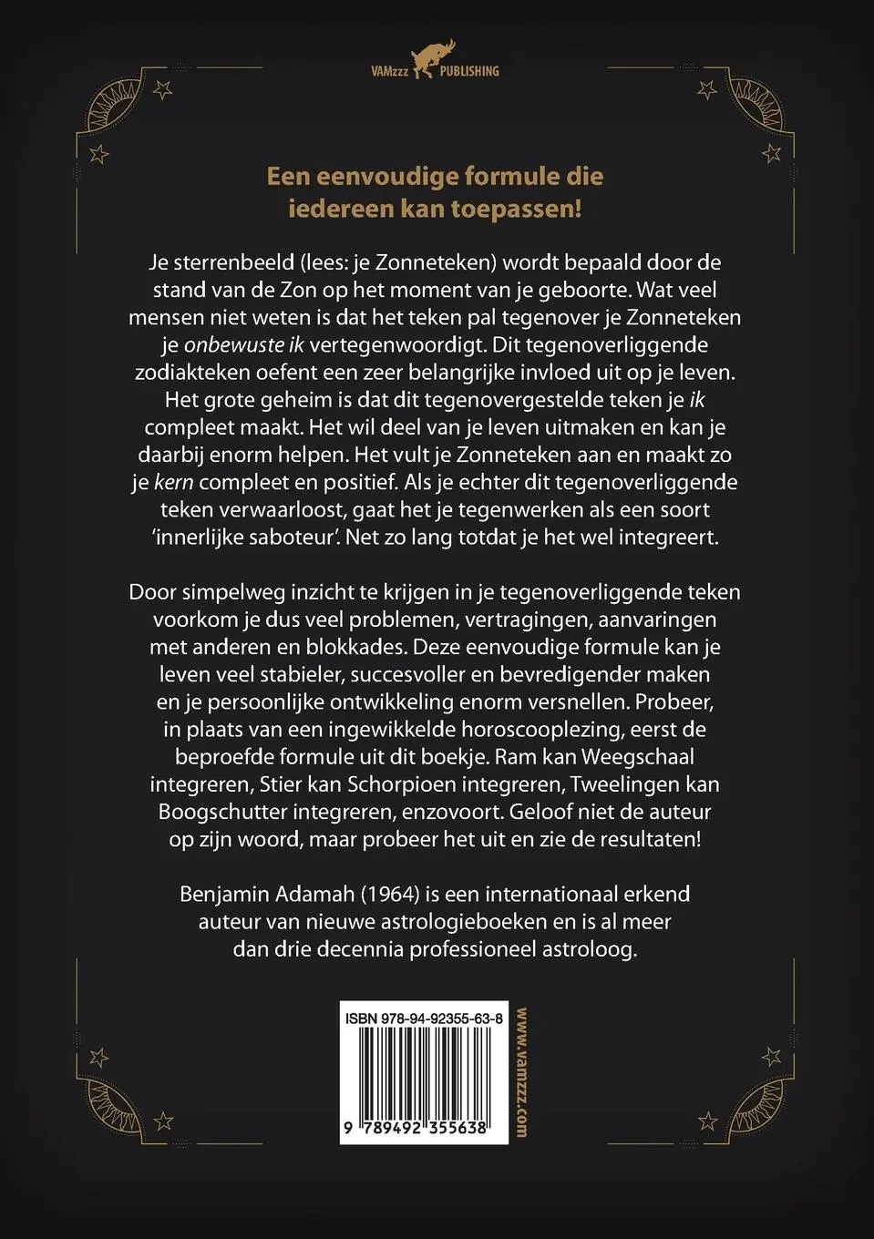 Rückseite: 9789492355638 | Zes Assen Astrologie | Benjamin Adamah | Taschenbuch | Niederländisch