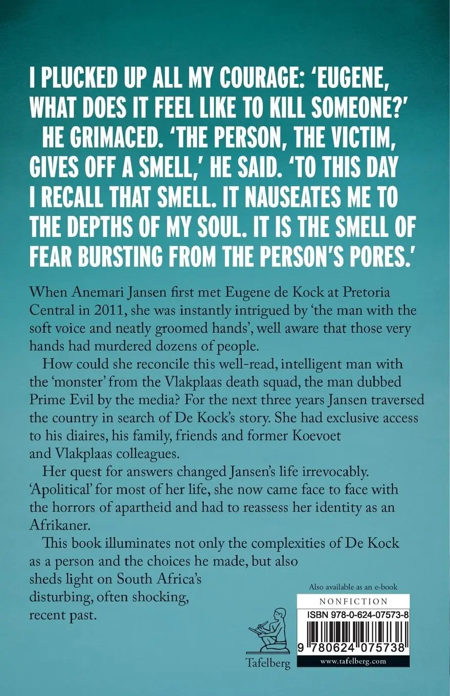Rückseite: 9780624075738 | Eugene de Kock | Assassin for the State | Anemari Jansen | Taschenbuch