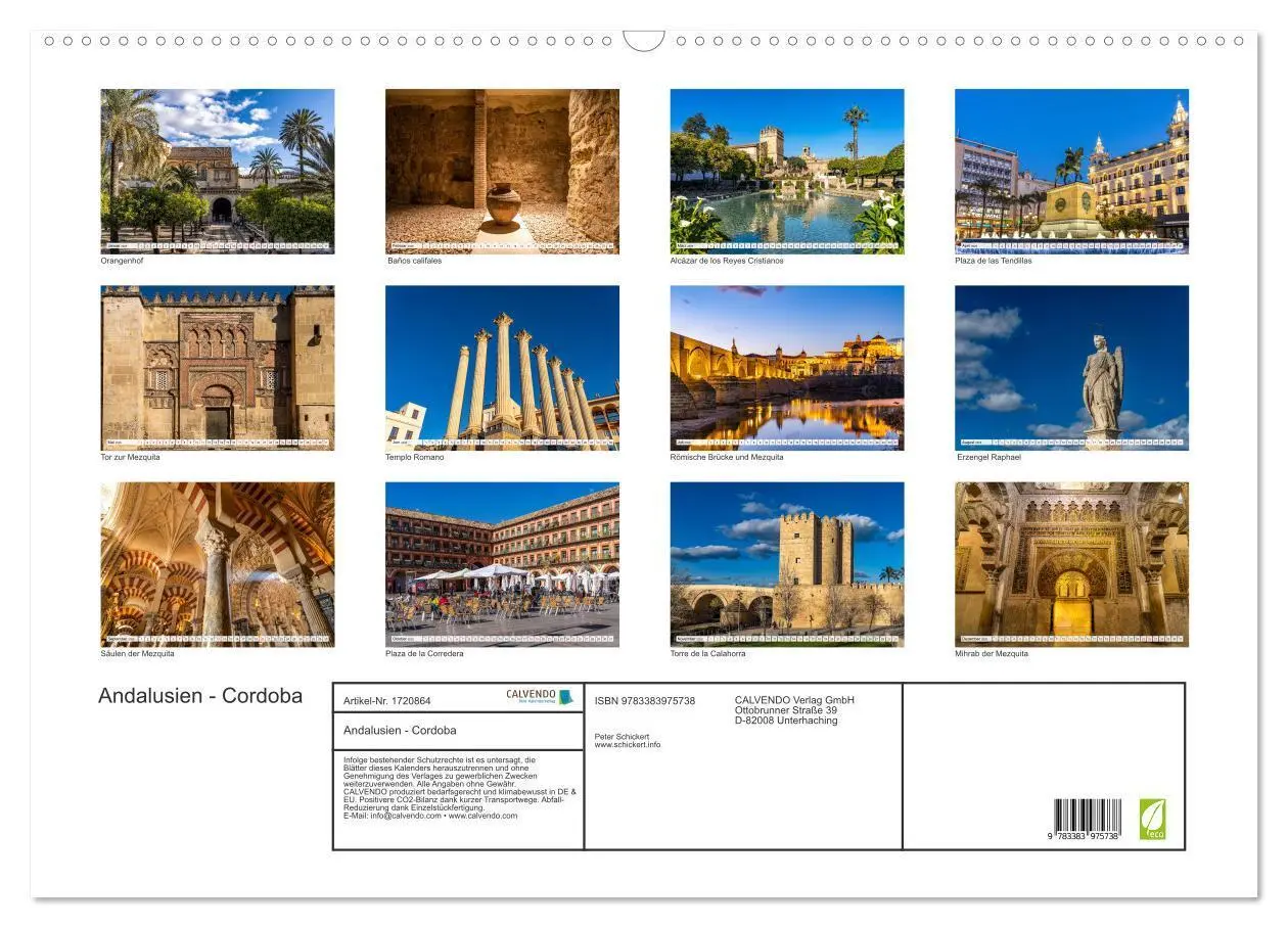 Bild: 9783383975738 | Andalusien - Cordoba (Wandkalender 2025 DIN A2 quer), CALVENDO...