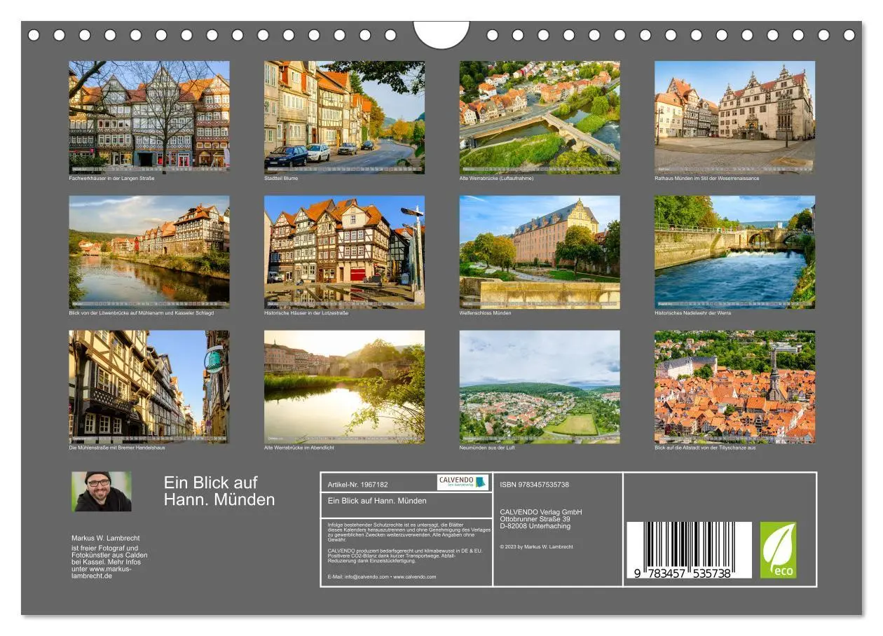 Bild: 9783457535738 | Ein Blick auf Hann. Münden (Wandkalender 2026 DIN A4 quer),...