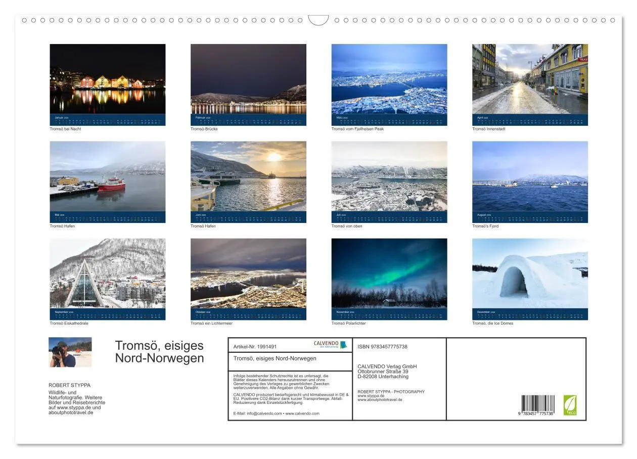 Bild: 9783457775738 | Tromsö, eisiges Nord-Norwegen (Wandkalender 2026 DIN A2 quer),...