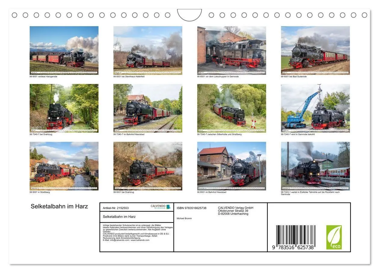Bild: 9783516625738 | Selketalbahn im Harz (Wandkalender 2026 DIN A4 quer), CALVENDO...