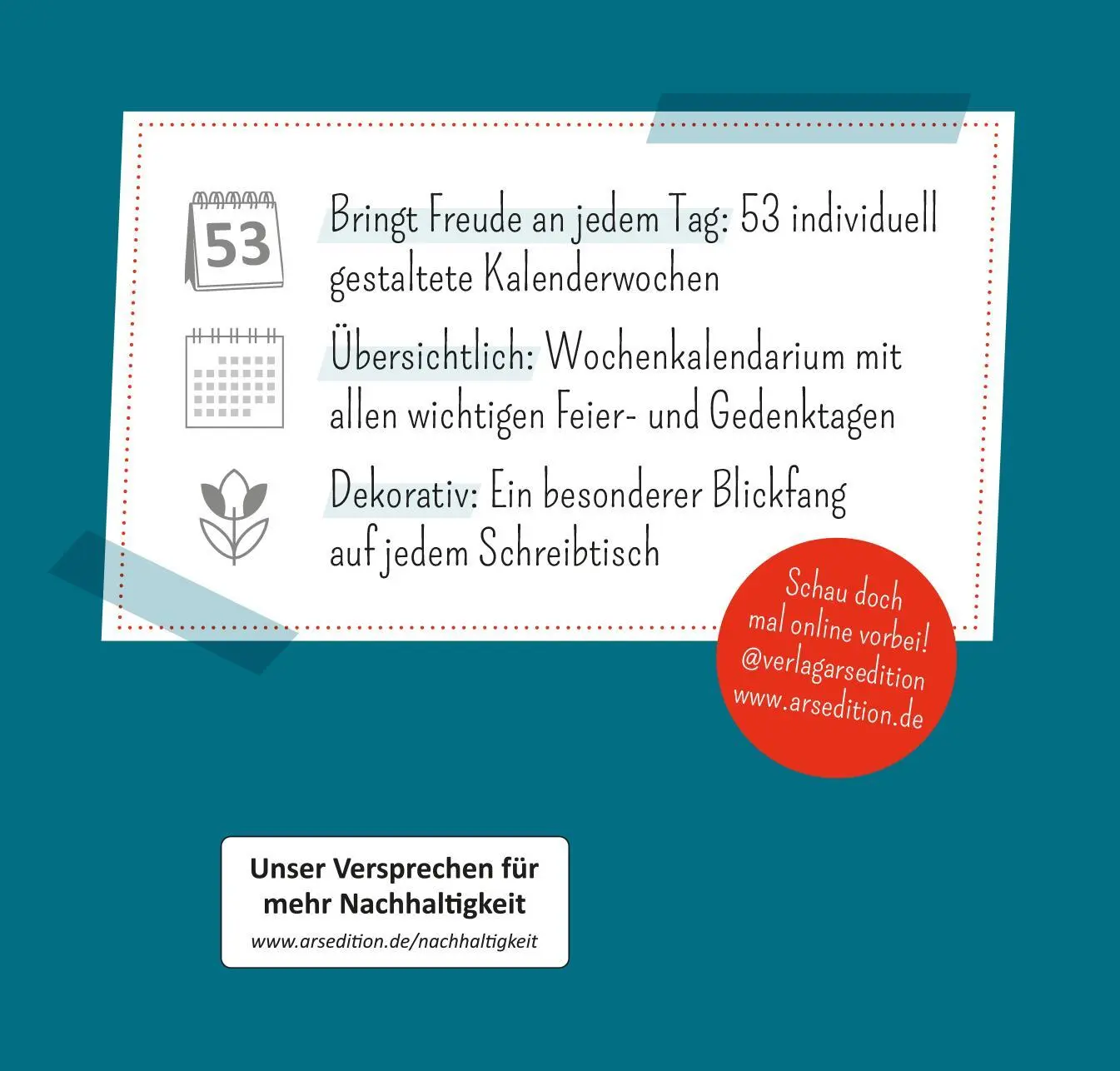 Rückseite: 4014489135838 | Mini-Wochenkalender Gelassenheit 2026 | Kalender | Spiralaufsteller