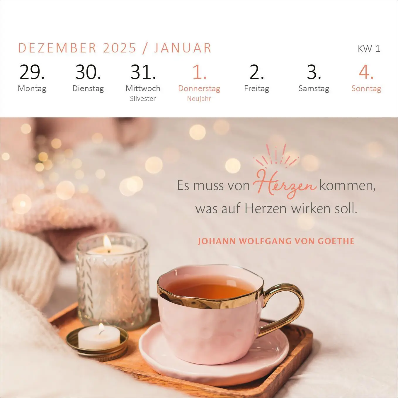 Bild: 4014489135838 | Mini-Wochenkalender Gelassenheit 2026 | Kalender | Spiralaufsteller