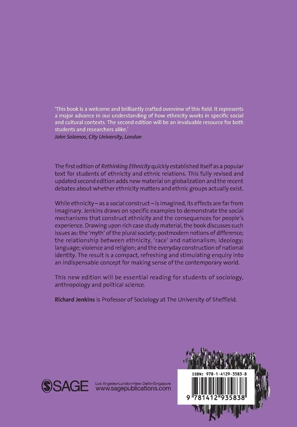 Rückseite: 9781412935838 | Rethinking Ethnicity | Richard P Jenkins | Taschenbuch | Englisch