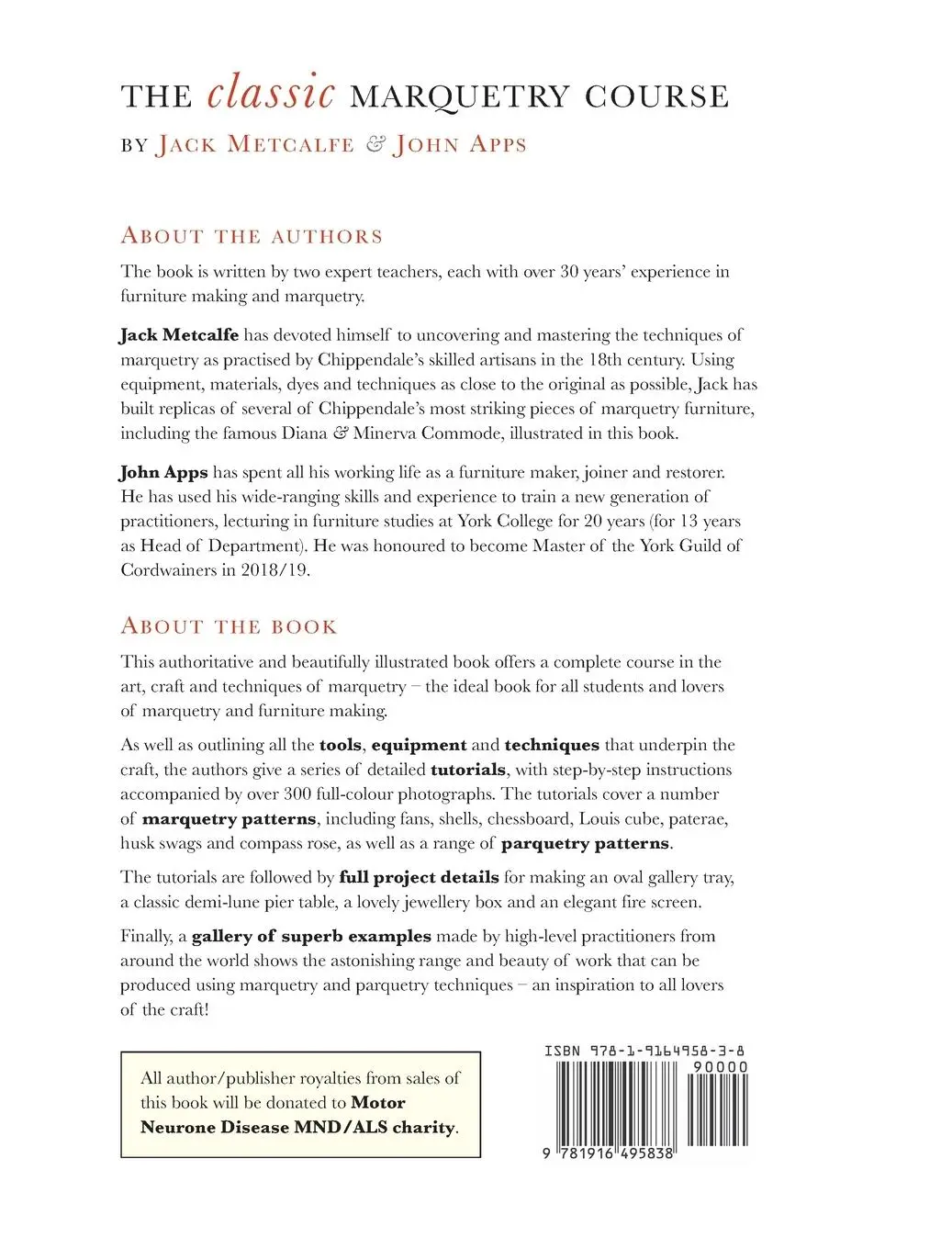 Rückseite: 9781916495838 | The classic Marquetry Course | Jack Metcalfe (u. a.) | Buch | Englisch