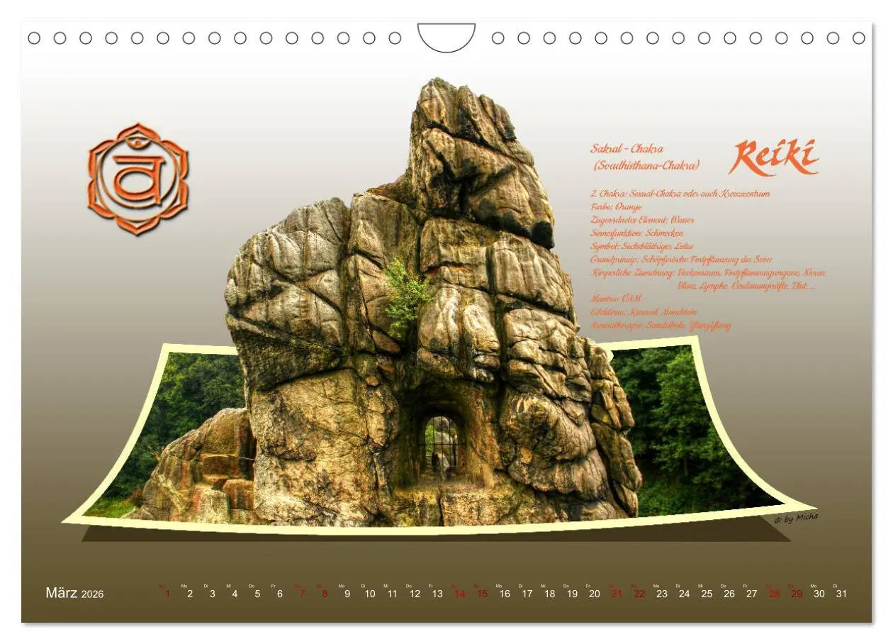 Bild: 9783457835838 | REIKI - Chakren und Lebensregeln (Wandkalender 2026 DIN A4 quer),...