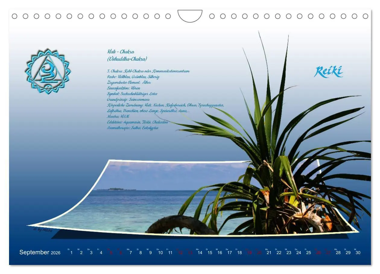 Bild: 9783457835838 | REIKI - Chakren und Lebensregeln (Wandkalender 2026 DIN A4 quer),...