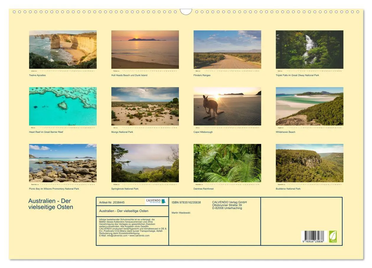 Bild: 9783516235838 | Australien - Der vielseitige Osten (Wandkalender 2026 DIN A2 quer),...