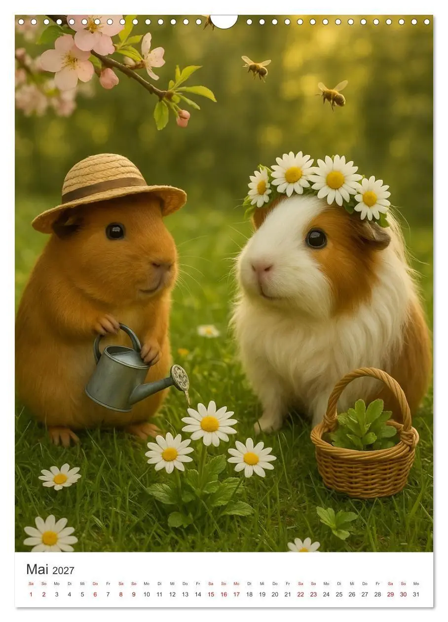 Bild: 9783516925838 | Cozy Moments - Meerschweinchen Kalender (Wandkalender 2027 DIN A3...