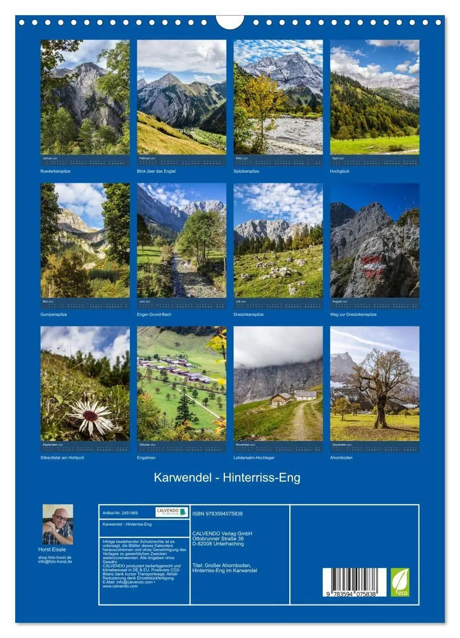 Bild: 9783594075838 | Karwendel - Hinterriss-Eng (Wandkalender 2027 DIN A3 hoch),...