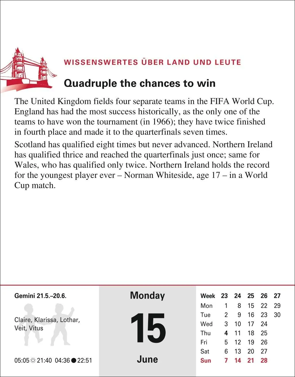 Bild: 9783840035838 | Englisch Sprachkalender 2026 - Englisch lernen leicht gemacht -...
