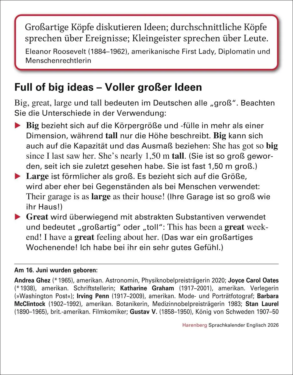 Bild: 9783840035838 | Englisch Sprachkalender 2026 - Englisch lernen leicht gemacht -...