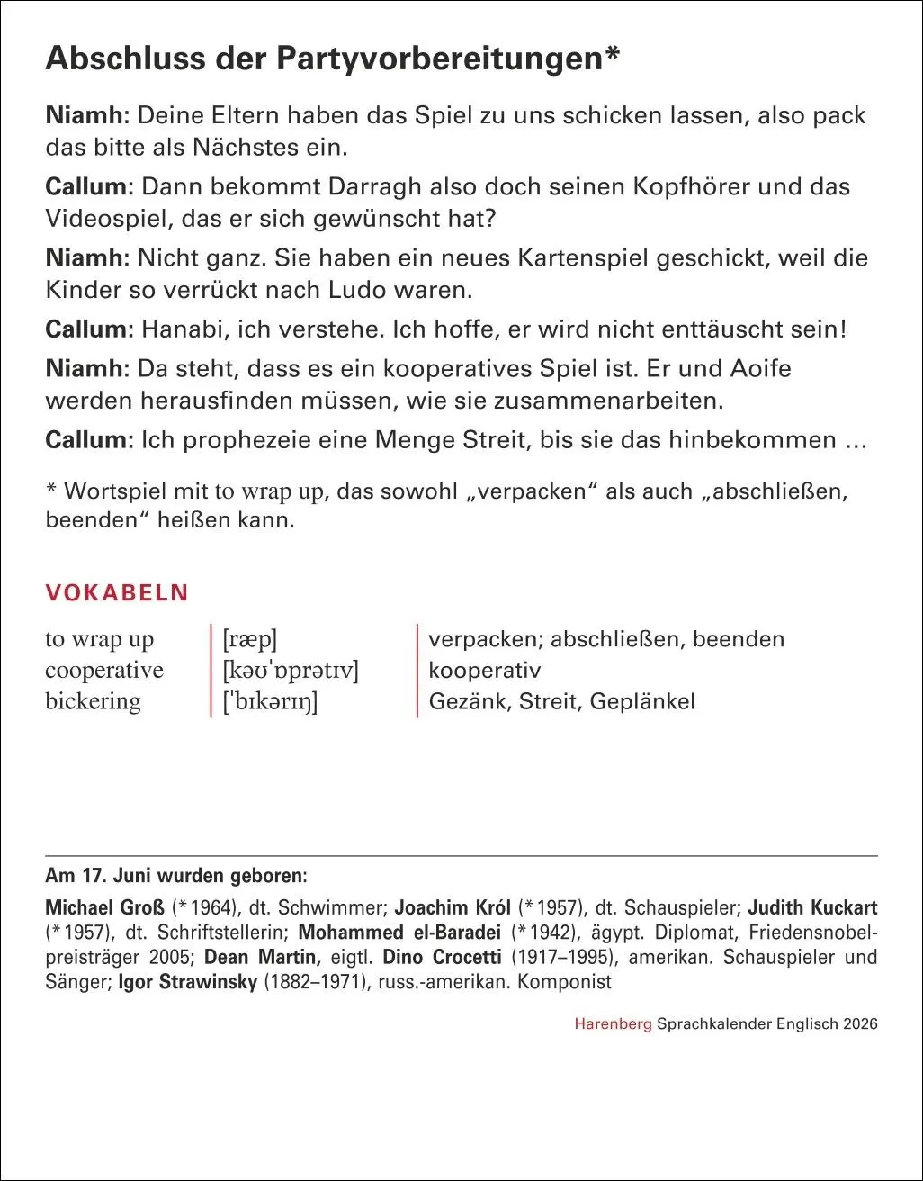 Bild: 9783840035838 | Englisch Sprachkalender 2026 - Englisch lernen leicht gemacht -...