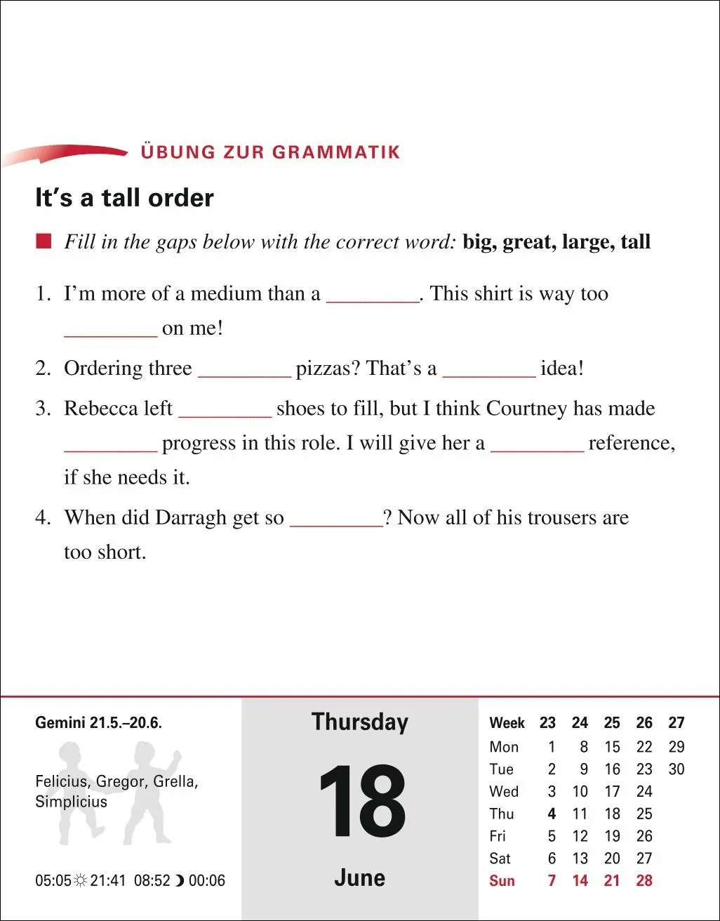 Bild: 9783840035838 | Englisch Sprachkalender 2026 - Englisch lernen leicht gemacht -...