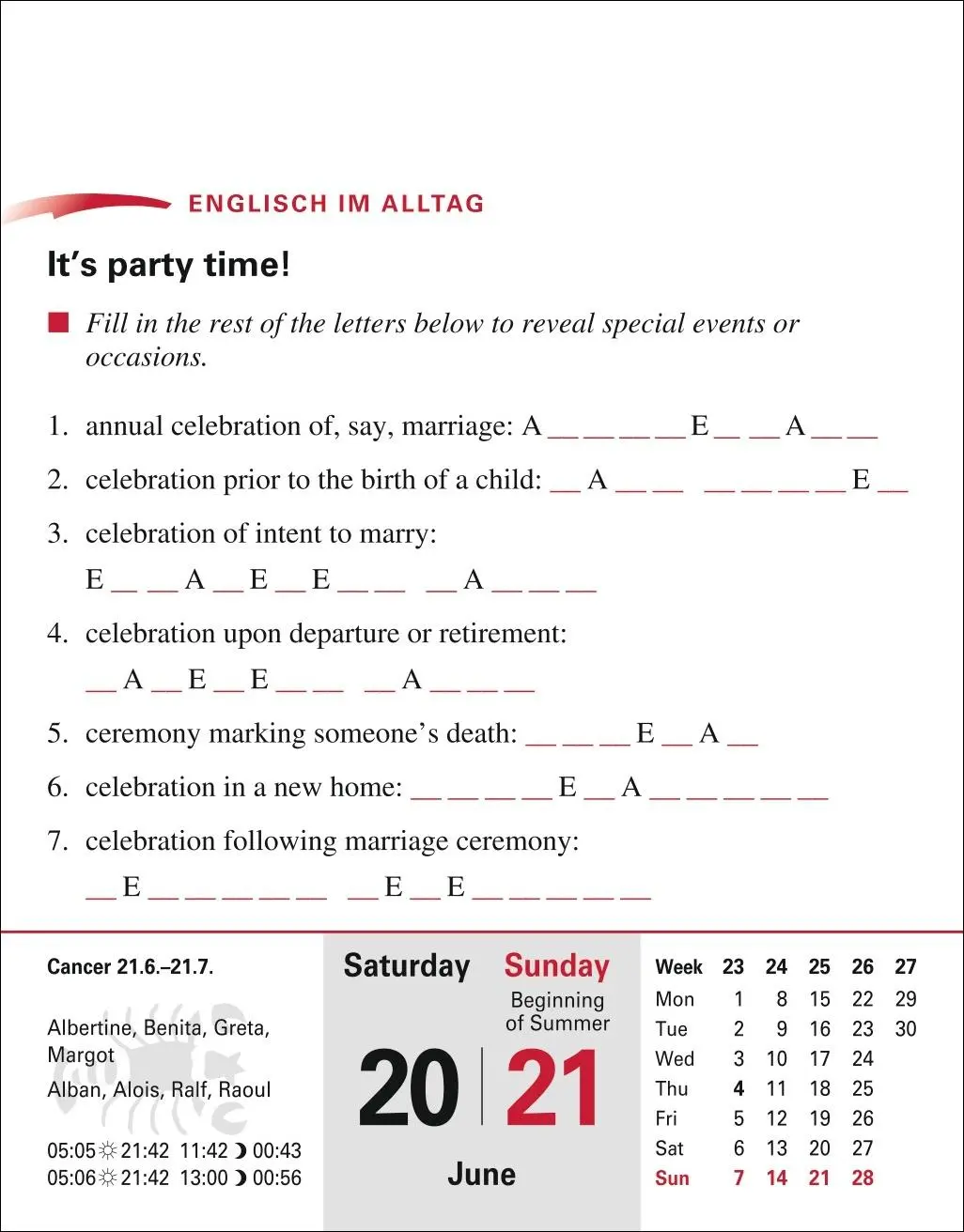 Bild: 9783840035838 | Englisch Sprachkalender 2026 - Englisch lernen leicht gemacht -...