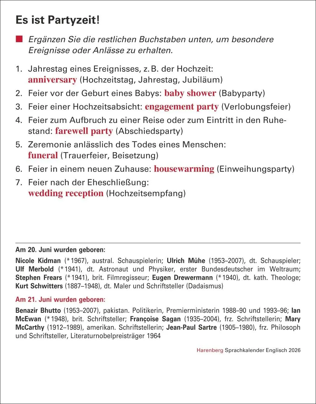 Bild: 9783840035838 | Englisch Sprachkalender 2026 - Englisch lernen leicht gemacht -...