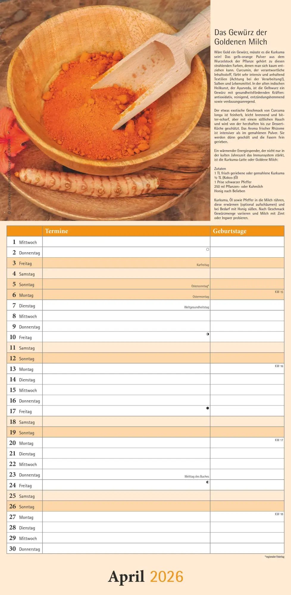Bild: 4069095005938 | Kräuter &amp; Gewürze 2026 - Streifenkalender 22x45 cm - mit...