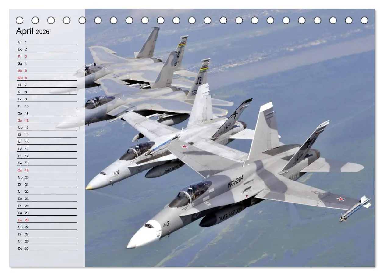 Bild: 9783457995938 | Kriegstechnik. Kampfjet-Impressionen (Tischkalender 2026 DIN A5...