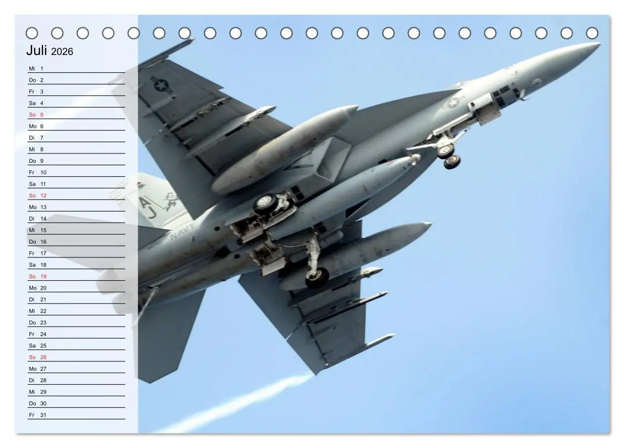 Bild: 9783457995938 | Kriegstechnik. Kampfjet-Impressionen (Tischkalender 2026 DIN A5...