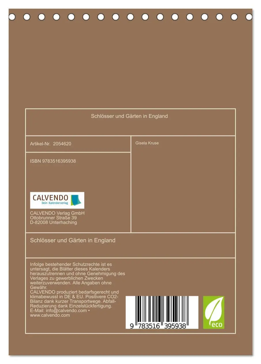 Bild: 9783516395938 | Schlösser und Gärten in England (Tischkalender 2026 DIN A5 hoch),...