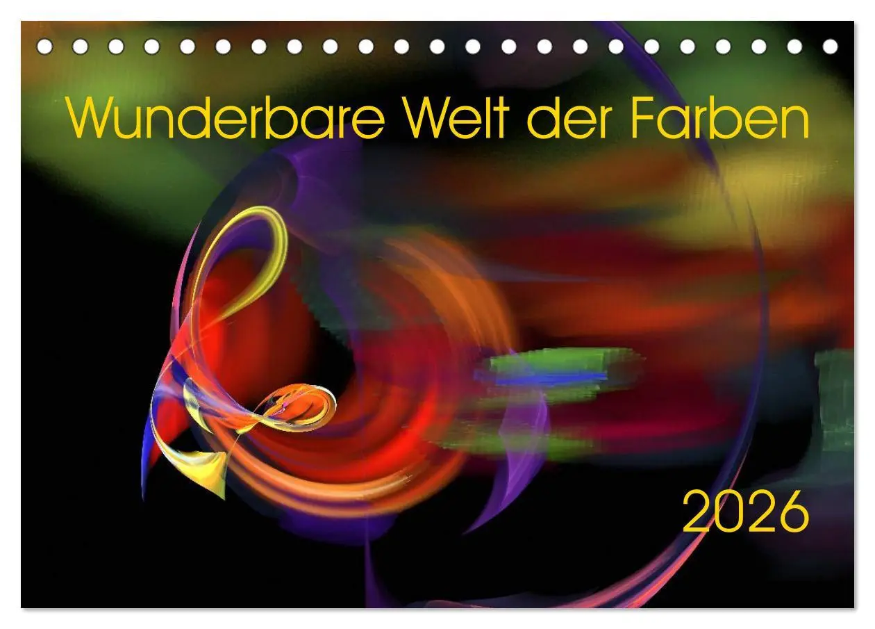 Cover: 9783516116038 | Wunderbare Welt der Farben 2026 (Tischkalender 2026 DIN A5 quer),...