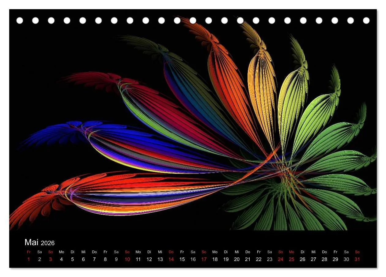 Bild: 9783516116038 | Wunderbare Welt der Farben 2026 (Tischkalender 2026 DIN A5 quer),...