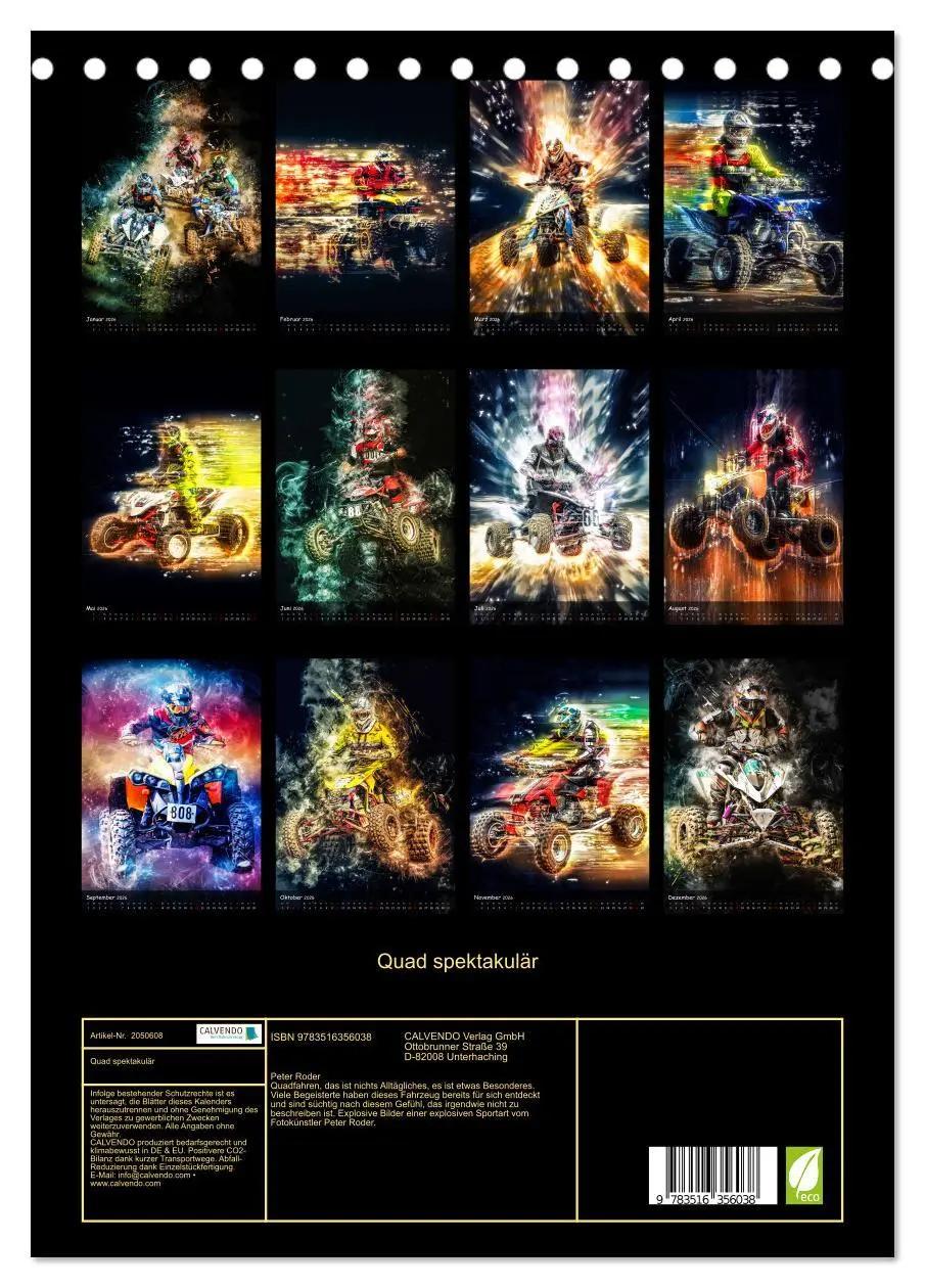 Bild: 9783516356038 | Quad spektakulär (Tischkalender 2026 DIN A5 hoch), CALVENDO...