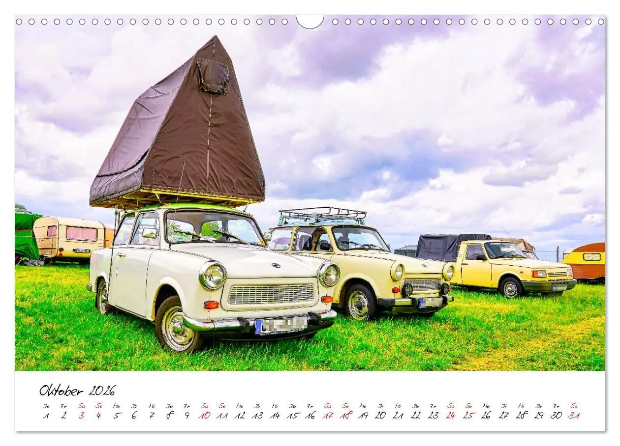 Bild: 9783516596038 | Trabi-Treffen (Wandkalender 2026 DIN A3 quer), CALVENDO Monatskalender