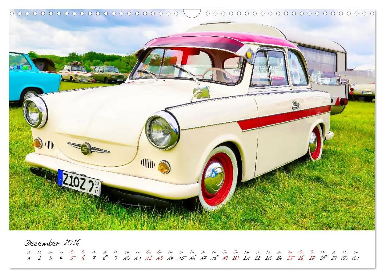 Bild: 9783516596038 | Trabi-Treffen (Wandkalender 2026 DIN A3 quer), CALVENDO Monatskalender