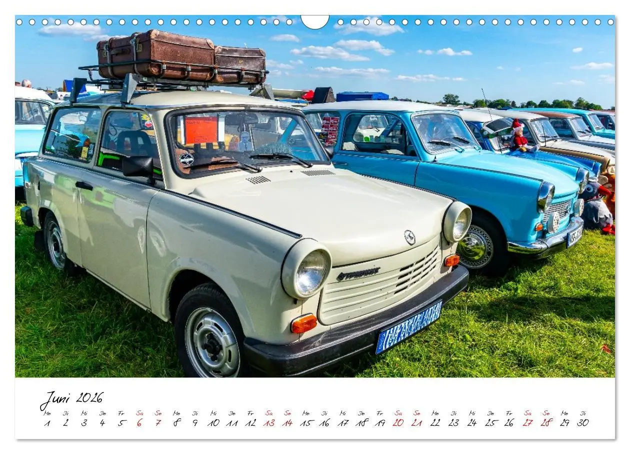 Bild: 9783516596038 | Trabi-Treffen (Wandkalender 2026 DIN A3 quer), CALVENDO Monatskalender