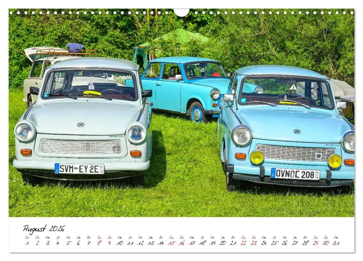 Bild: 9783516596038 | Trabi-Treffen (Wandkalender 2026 DIN A3 quer), CALVENDO Monatskalender