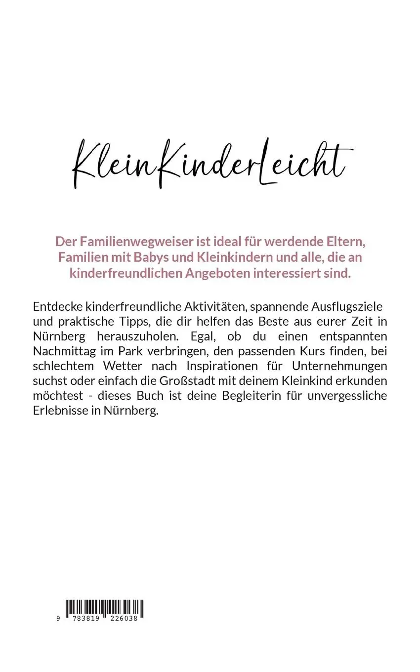 Rückseite: 9783819226038 | Kleinkinderleicht | dein Familienwegweiser in Nürnberg | Kosche | Buch