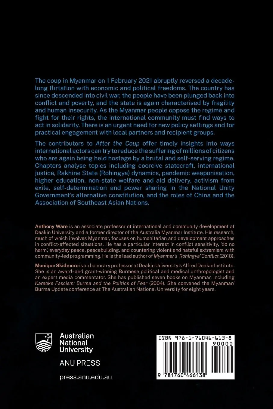 Rückseite: 9781760466138 | After the Coup | Myanmar's Political and Humanitarian Crises | Buch